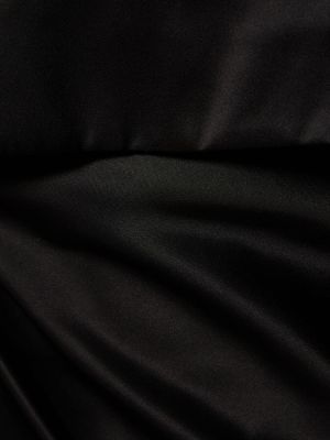 Saténové mini šaty Reformation černé