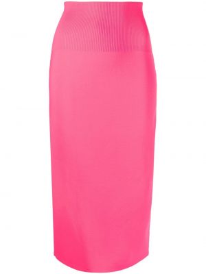 Pletená puzdrová sukňa Victoria Beckham ružová