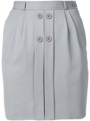 Falda ajustada con botones Valentino Pre-owned gris