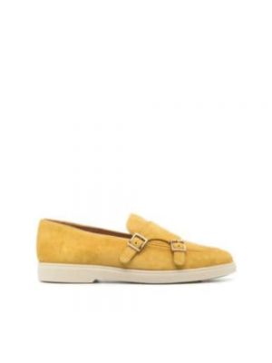 Żółte loafers Santoni