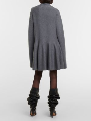 Mini robe en laine Khaite gris