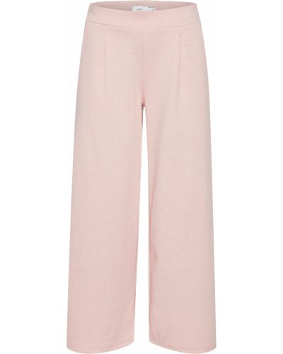 Relaxed широки панталони тип „марлен“ Ichi розово