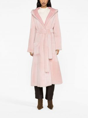 Beidseitig tragbare mantel mit kapuze Liska pink