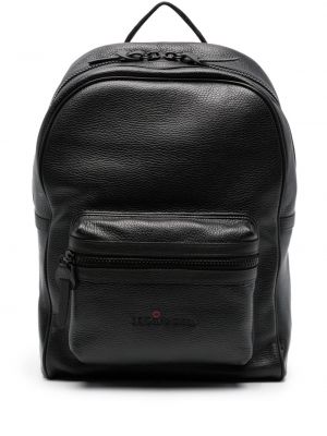 Kožený batoh s výšivkou Kiton čierna
