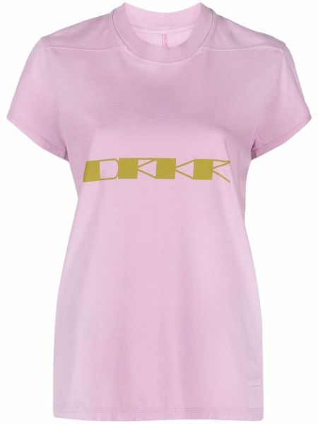 Camiseta con estampado Rick Owens rosa