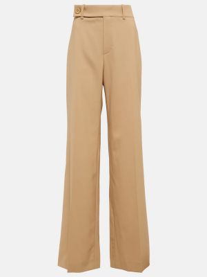 Pantaloni dritti di lana Chloã© beige