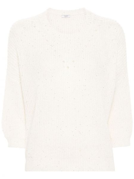 Džemper sa šljokicama Peserico bijela