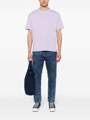 Bavlněné tričko A.p.c. fialové