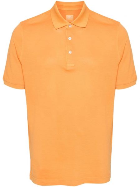 Памучна поло тениска Fedeli оранжево