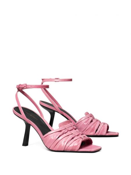 Leder sandale Tory Burch pink