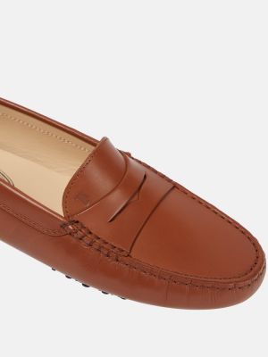 Usnjene loaferke Tod's rjava