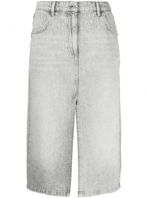 Spódnica jeansowa bawełniana Patrizia Pepe szara