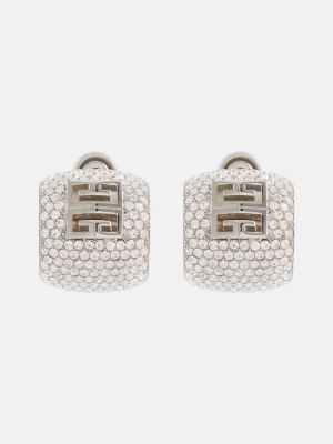 Σκουλαρίκια με πετραδάκια Givenchy ασημί