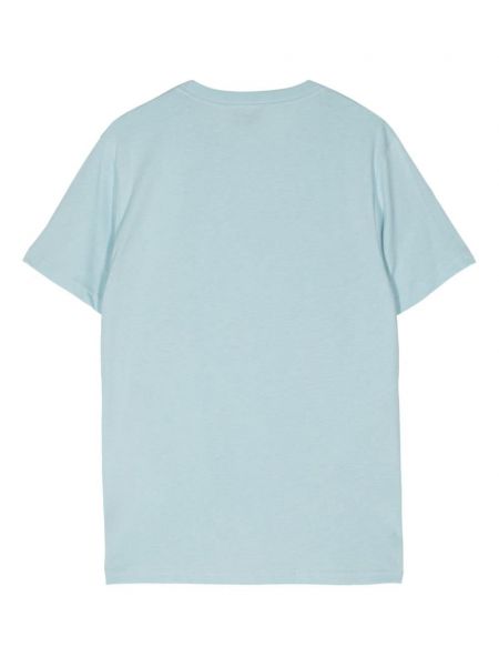 Kokvilnas t-krekls ar apdruku Ps Paul Smith zils
