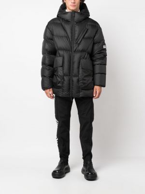 Péřový kabát s kapucí Dsquared2 černý