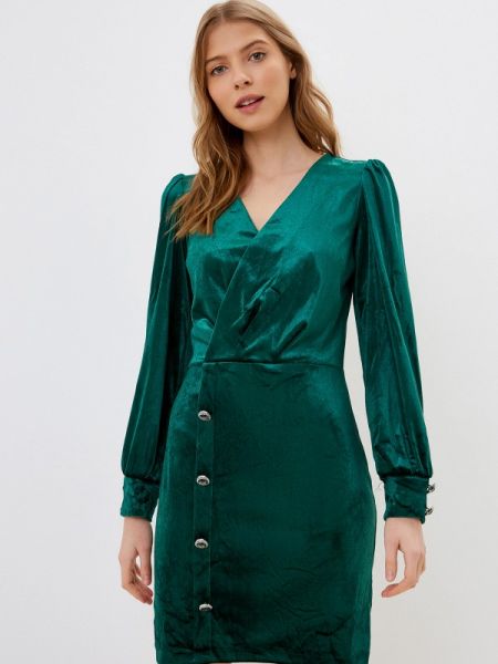 Платье на запах Izabella зеленое