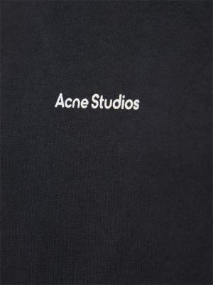 Kokvilnas t-krekls Acne Studios balts