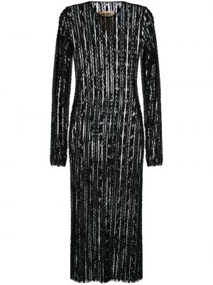 Čipkované priehľadné midi šaty Uma Wang čierna