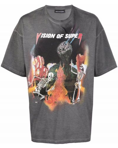 Camiseta con estampado Vision Of Super gris