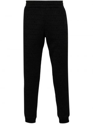 Pantaloni sport din jacard Moschino negru