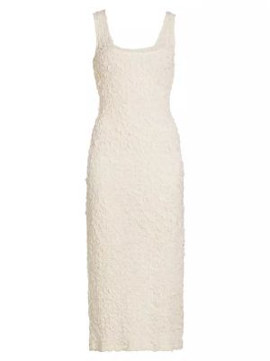 Текстурированное платье миди без рукавов Sloan Mara Hoffman, cream