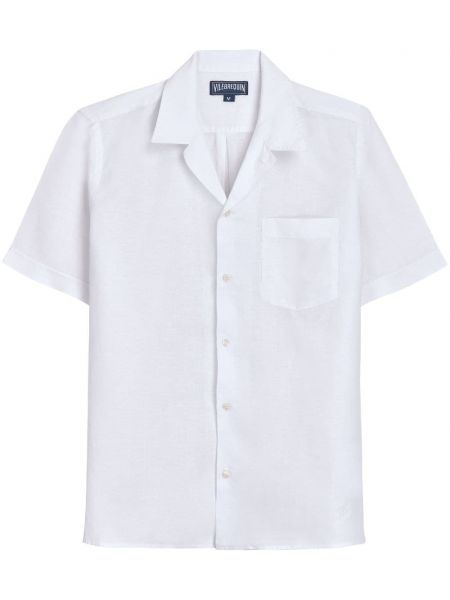 Lněná košile Vilebrequin bílá