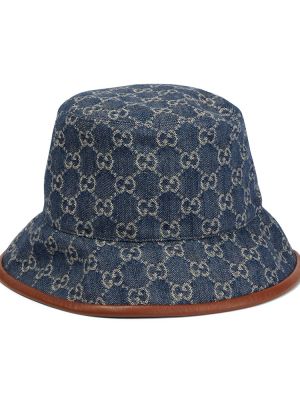Žakárová čiapka Gucci modrá