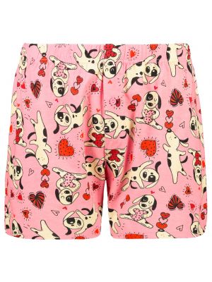 Kratke hlače z vzorcem srca Frogies roza