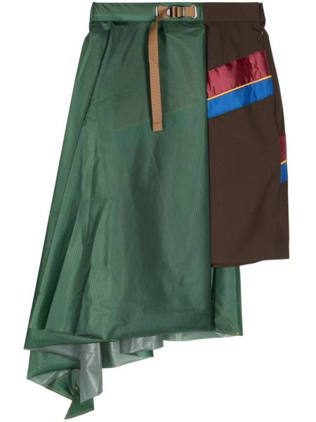 Asimetrična mini suknja Kolor zelena