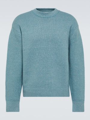 Вълнен пуловер Acne Studios синьо