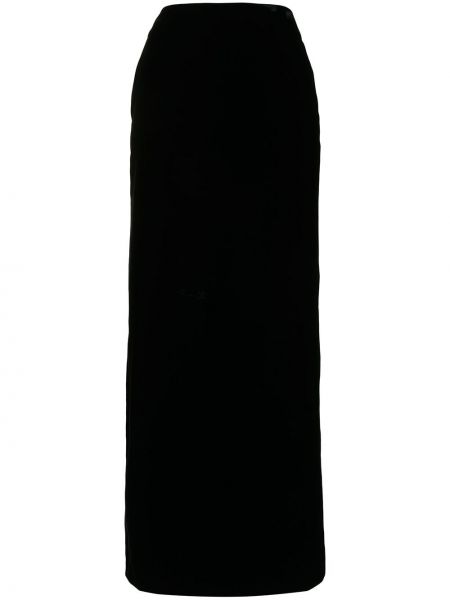 Falda larga de terciopelo‏‏‎ Gucci Pre-owned negro