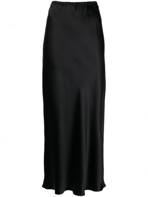 Jedwabna długa spódnica z perełkami Gilda & Pearl czarna