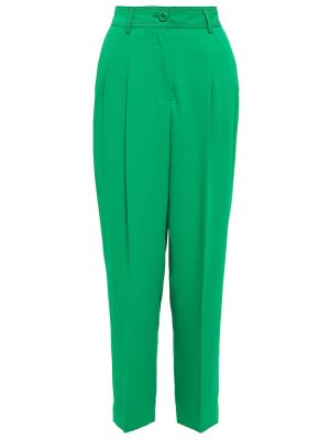 Ravne hlače z visokim pasom See By Chloe zelena