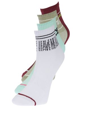 Pletené ponožky s potiskem Trendyol šedé
