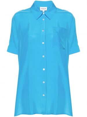 Μεταξωτό πουκάμισο P.a.r.o.s.h. μπλε