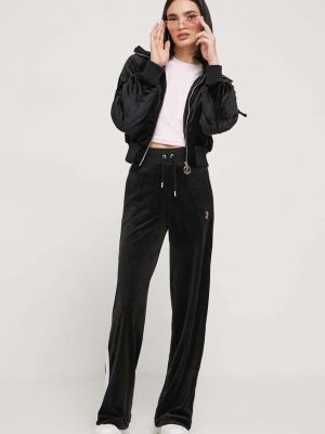 Sportovní kalhoty s aplikacemi Juicy Couture černé