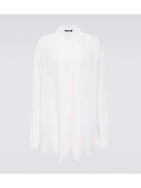 Camisa de seda de crepé Dolce&gabbana blanco