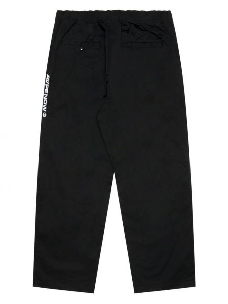 Pantalon en coton avec applique Aape By *a Bathing Ape® noir