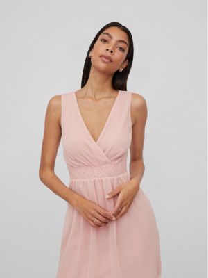 Κοκτέιλ φόρεμα Vila ροζ