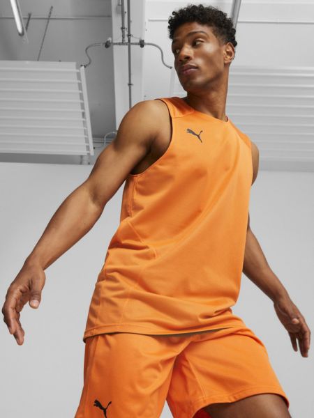 Megfordítható jersey póló Puma narancsszínű