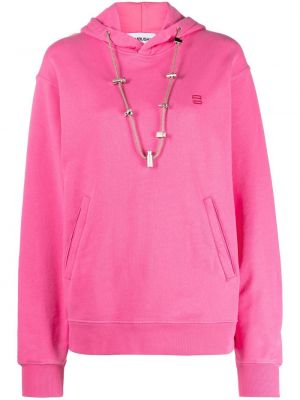 Pamučna hoodie s kapuljačom Ambush ružičasta