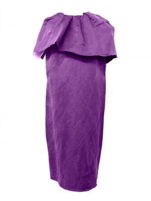 Hodvábne šaty Lanvin Pre-owned fialová