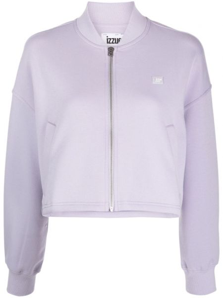 Applikation sweatshirt med lynlås Izzue lilla