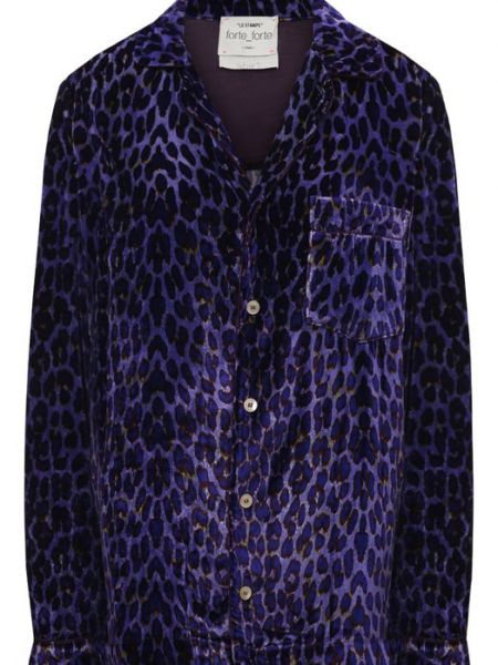 Фиолетовая бархатная блузка Forte_forte