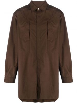 Chemise oversize Rick Owens marron