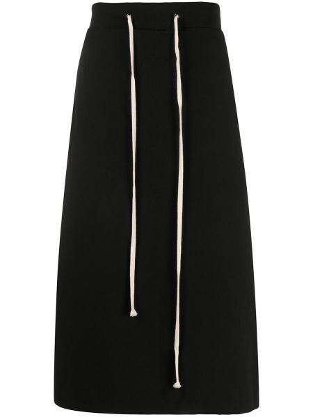 Falda con cordones Yuiki Shimoji negro