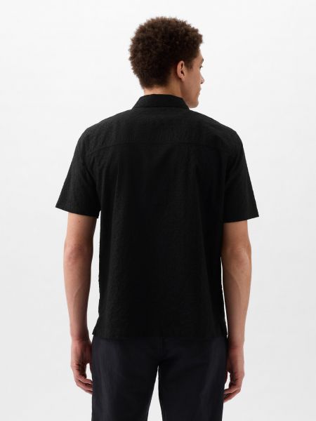Košile s krátkými rukávy Gap černá