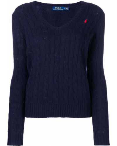 Jersey con escote v de tela jersey Polo Ralph Lauren azul