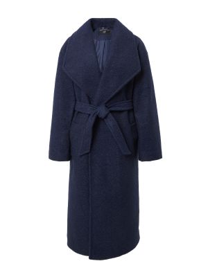 Klasický priliehavý kabát s opaskom Dorothy Perkins - modrá