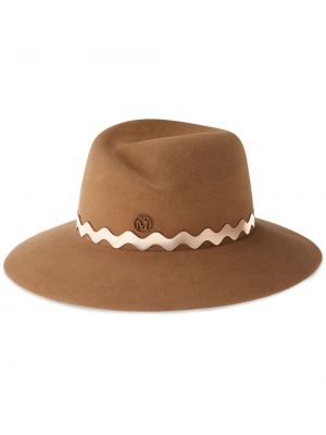 Plstěný klobouk Maison Michel hnědý